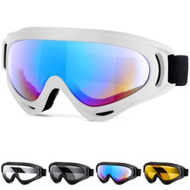 Gizmolet Motorcycle Goggles for ATV Dirt Bike Riding, Anti-Fog, Windproof UV400 Protection, Durable Safety Goggles for Youth Men Women