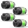 ELEGRP Lighted Straight Blade Connectors, 15 Amp 125 Volt NEMA