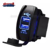 sinocea0 LED Blue Dual USB Power Charger Switch For Can-Am