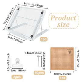 FREEBLOSS 8 x 8 inch Macrame Board Set, Macrame Board and Needles with Adjustable Stand, Macrame Tool Accessories, Braiding Craft Auxiliary Board for Macrame and Knot Creations