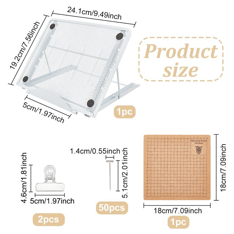 FREEBLOSS 8 x 8 inch Macrame Board Set, Macrame Board