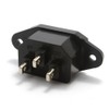 kenable IEC 10A C14 3 Pin Chassis Panel Mount Plug