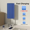Navy Blue Touch Lamp for Boys - Small Nightstand Lamp