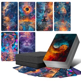 ZZBUY Yin and Yang Oracle Cards, 68 Karma Connection Oracle Deck for Beginner with Meanings on Them, Evaluate Emotions, Relationships, Career, Health, Life(Yellow)