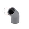 sourcing map PVC Pipe Fitting 45 Degree Elbow Gray 20mm