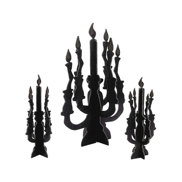 Fun Express Candelabra Centerpiece with Glow in The Dark Flames