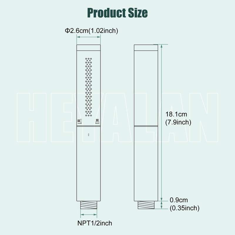 Heyalan Hand Held Shower Wand, High Pressure Handheld Head with