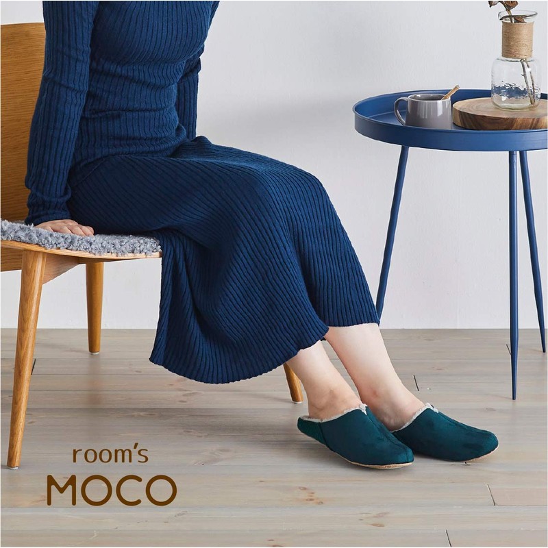 Frontier Room's MOCO Slippers, Navy, Size M, US Men's Size