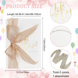 GORGECRAFT Vow Books for Wedding Bride and Groom Bridal Shower Gifts Foldable Paper Cards to Renew Vows for Him and Her Wedding Vows Rustic Wedding Decorations