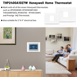 Thermostat Wall Plate Compatible with THP2400A1027W Honeywell Home Thermostat Coverplate Assembly Wall Mount Plate -White
