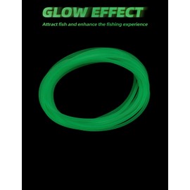 BLUEWING PVC Glow Tube 1pc Deep Sea Fishing Soft Tube Deep Drop Glow Tube for Fishing Color Green, Size 3.0 * 0.8mm