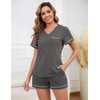 Litherday Womens Pajamas Set 2 Piece Pj Soft Top and