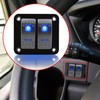 FXC Rocker Switch Aluminum Panel 2 Gang Toggle Switches Dash