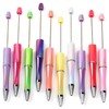【P159】10pcs Opal Print Plastic Beadable Pen Bead Pens Ballpoint:_#5 Pink
