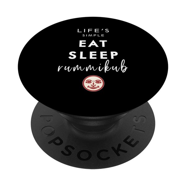Life is Easy to Eat Sleep Rummikub PopSockets with Interchangeable