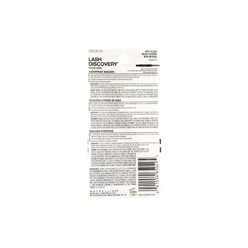 Maybelline Lash Discovery Waterproof Mini Brush Mascara - Very Black