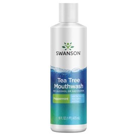 Swanson Tea Tree Mouthwash Peppermint 16 fl Ounce (473 ml) Liquid