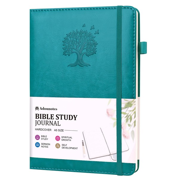 ADOUNOTES Bible Study Journal Scripture Notebook - Christian Note Taking