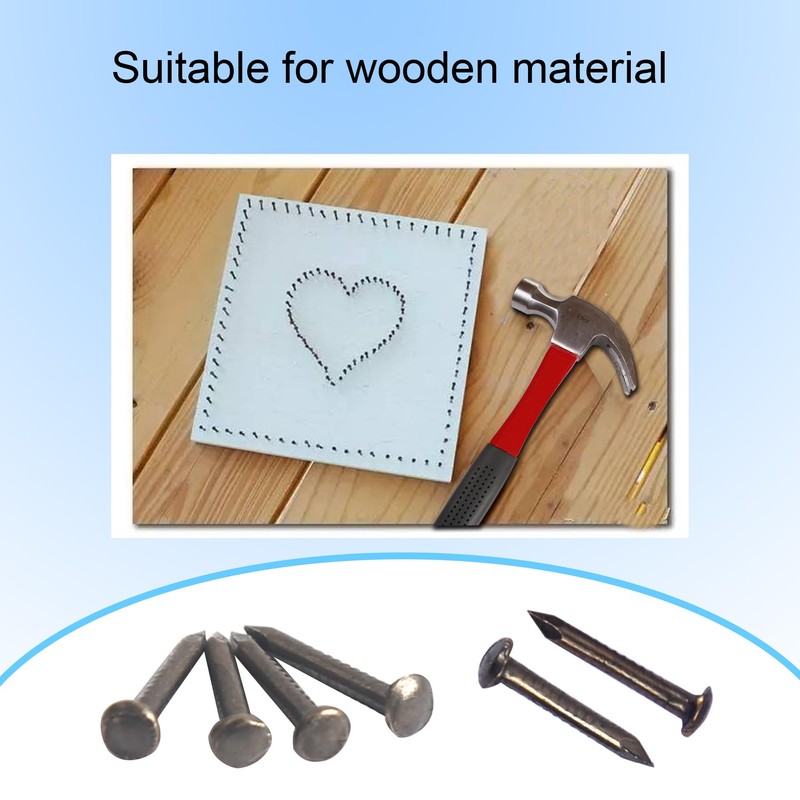 HVDHYY 500 pieces black round head small wooden nails small