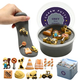 Special Supplies Sensory Therapy Putty for Kids and Adults with Cute Charms, Resistive Hand Exercise Stress Relief Therapy Putty (Construction)