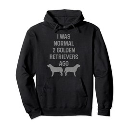 I Was Normal Two Golden Retrievers Ago Funny Dog Owner Pullover Hoodie