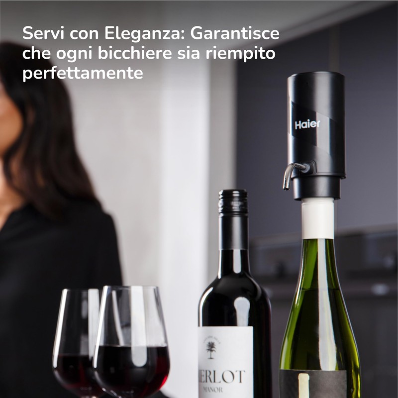 Haier Electric Wine Aerator & Dispenser, 2 in 1, Enhanced