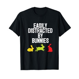 Distracted Funny Bunny Rabbit Retro Gift T-Shirt