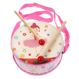 TOYANDONA Kids Drum Set Wooden Drum Toy with Muddlers Musical Instrument Teacher Bell Baby Learning Learning Toy Baby Shower Gift for Girls Boys