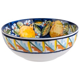 APS 85291 Bowl Mediterranean Diameter 20.5 cm Height 8 cm 1.2 Litres Melamine White Decor