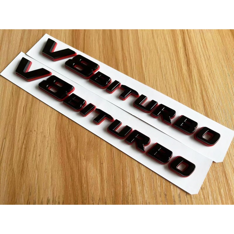 2PCS 2017+ V8 Biturbo Left & Right Side Decal Badge