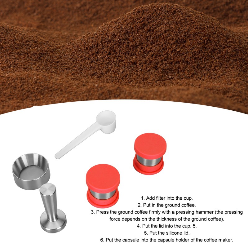 Refillable Coffee Capsule Stainless Steel Durable Reusable Coffee Pod for