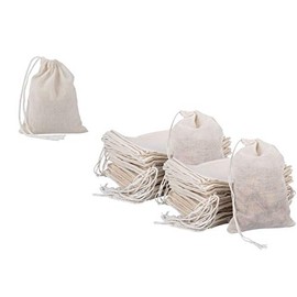 100 bolsas de muselina 100% algodón con cordón para jabón, nueces de malla, bolsas de té