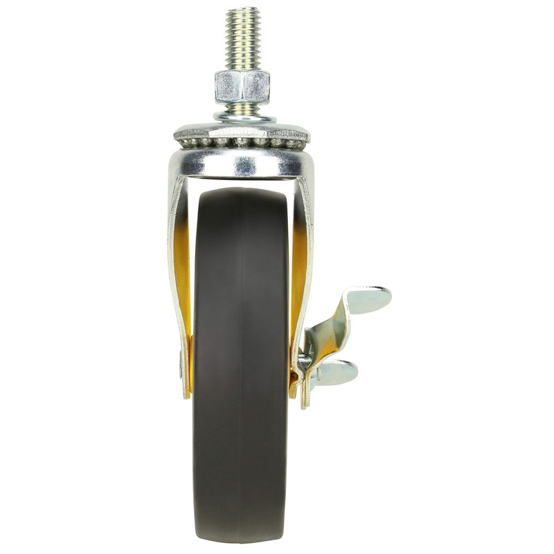Rock-N-Roller Caster with Brake 5" x 1.25" 2-Pack for R8