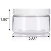 JUVITUS 4 oz Clear PET Plastic Refillable Low Profile Jar