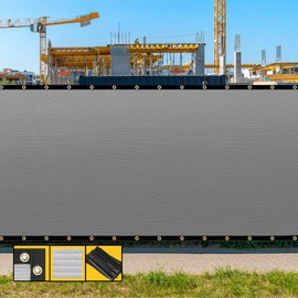 SHADESPEARE Customized 6' x 92' Gray Fence Privacy Screen,with Bindings & Grommets,Heavy Duty for Gardens,Backyard,Patio,Tennis Court,Pool,Construction Project, Outdoor Events, We Make Custom Sizes
