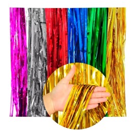 Party Cortina Papel Metalico Decoracion Fiesta Adorno Lluvia Boda