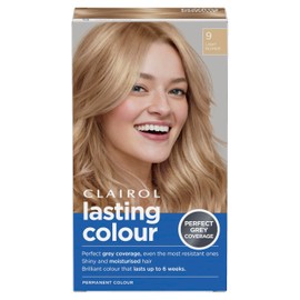 Clairol Lasting Colour Permanent Hair Dye | Perfect Grey Coverage | Shiny and Moisturised Hair | 135 ml | 9 Light Blonde