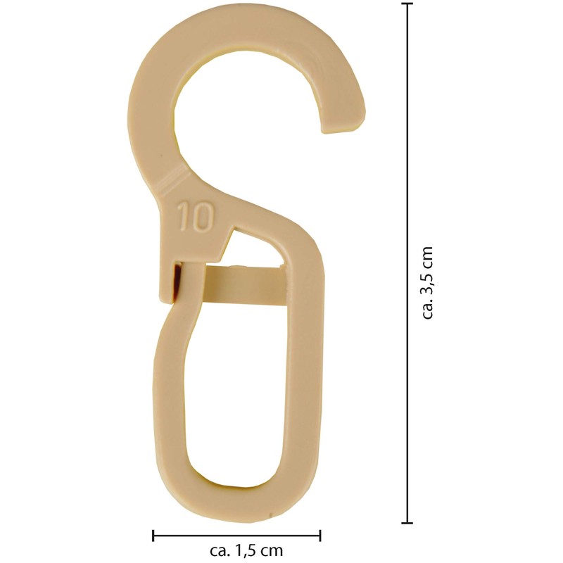 Pack of 50 Folding Hooks for Curtain Rings with up