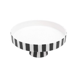 OYOY Living Toppu Litab1101044-101 Decorative Bowl Round Ceramic Striped Black White 20 x 9 cm