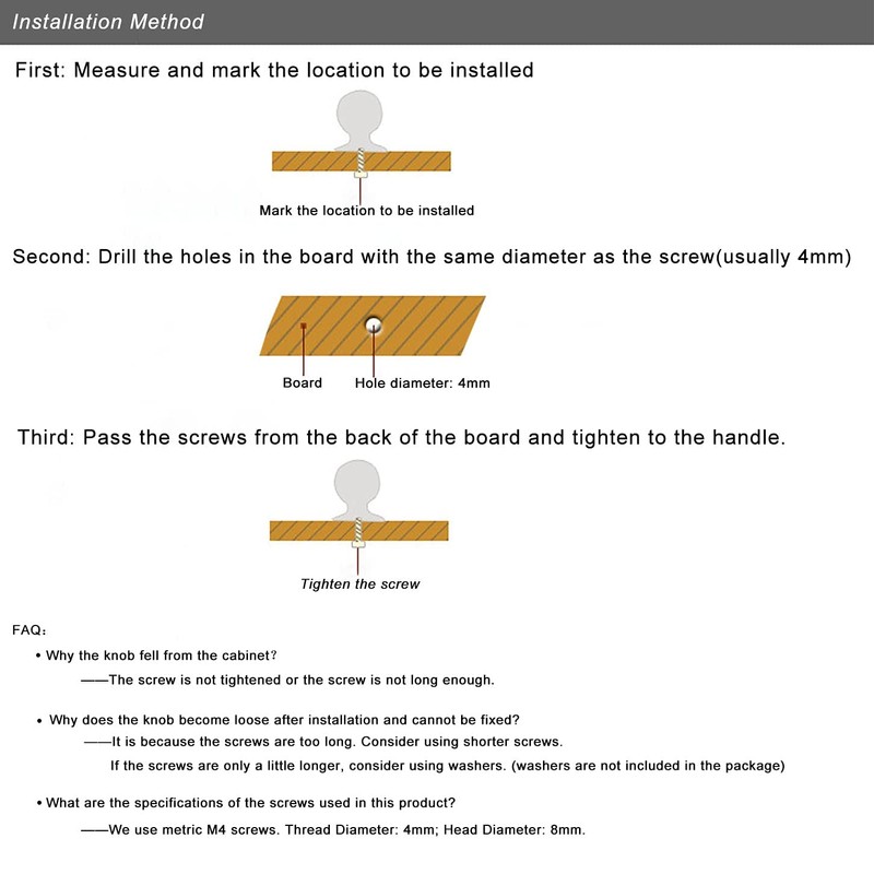 ESreake 4 Pack Single Hole Branch Knobs Vintage Tree Twig