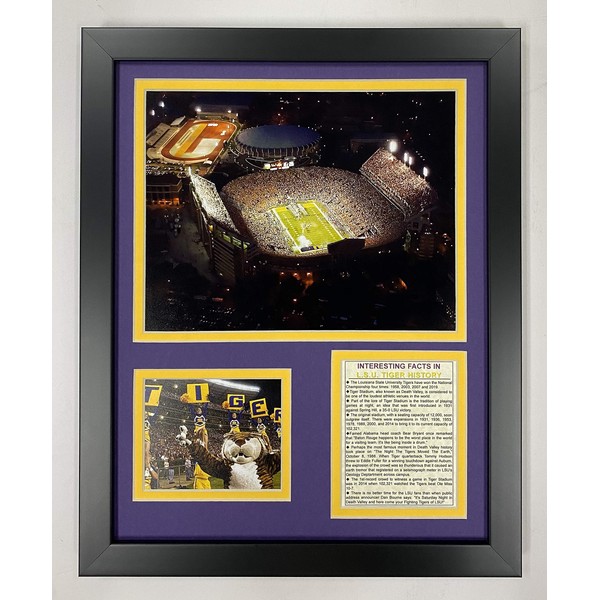 Legends Never Die Louisiana State Tigers Tiger Stadium Framed Photo Collage, 11 by 14-Inch