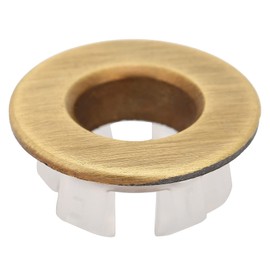 Overflow Cap Sink, Brass Sink Overflow Ring, Sink Replacement Round Hole Cover, Replacement for Bathroom Sink (Bronze)