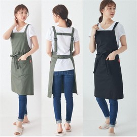 WANGTAO Apron, Neck Hanging, Adjustable Length, Women's, Men's, H-Shaped, Cafe Apron, Shoulder Type, Work Apron, Simple Apron, Kitchen Apron, Pocket, Large Size, Cooking, Work, Cafe, Nursery,