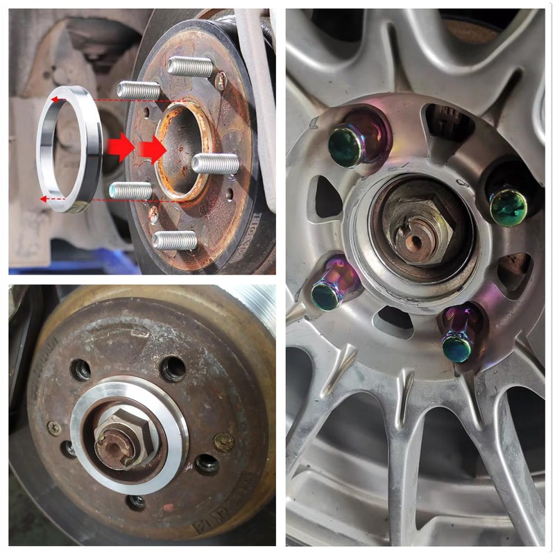4pcs HUB CENTRIC RING 67.1mm/56.1mm Aluminum Hub Rings with Brim