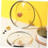 GLEAVI Toughened Glass Pot Lid with Wood Knob Kitchen Cover