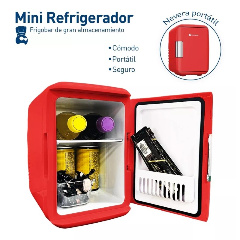 Bluelander Mini Refrigerador Frigobar 4l 6 Latas Casa Auto Oficina