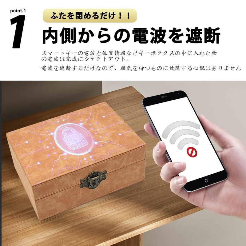 【L Size】Smart Key Case for Relay Attack Prevention Smart Key