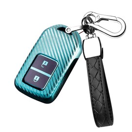 HIBEYO Smart Car Key Case Fits Honda Key Protector Case Cover for Honda Accord CR-V Jade Civic Spirior Fit City Crosstour HR-V Jazz Key Box Key Fob TPU 2 Buttons Green