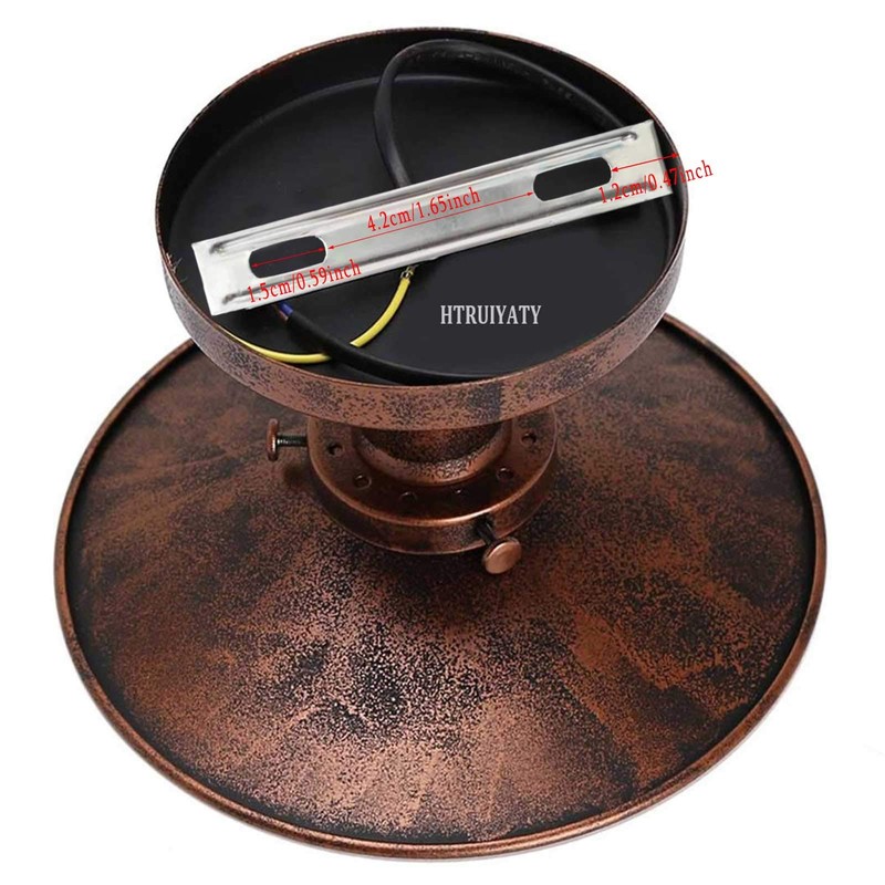Vintage Retro Umbrella Ceiling Light Retro Industrial Metal Copperhead Ceiling
