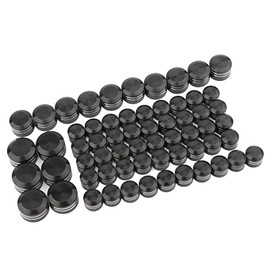 Jiataban Motorcycle Bolt Covers Engine Head Bolt Toppers Caps Kit for Harley 2017-2024 Touring Road King Street Glide Road Glide Electra Glide 2018-2024 Softail Fat Bob FXBB Lowrider S 114 (Black White)